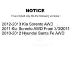 Kugel Rear Right (Passenger Side) CV Axle Drive Shaft And Complete Wheel Hub Bearing Assembly Kit For Hyundai Santa Fe Kia Sorento AWD KN7-101477