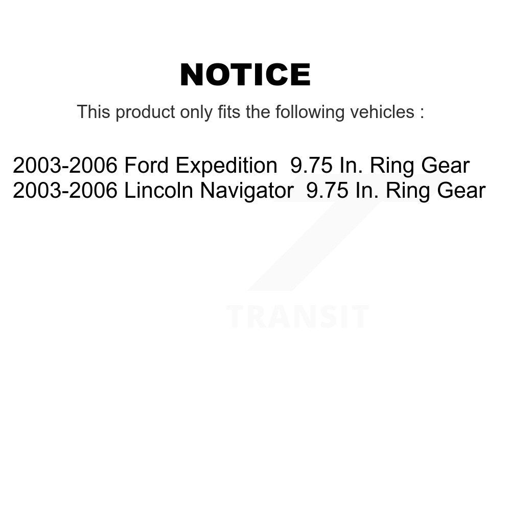 Kugel Rear CV Axle Drive Shaft And Complete Wheel Hub Bearing Assembly Kit For 2003-2006 Ford Expedition Lincoln Navigator 9.75 In. Ring Gear - Left Right Side (Driver Passenger) KN7-101504