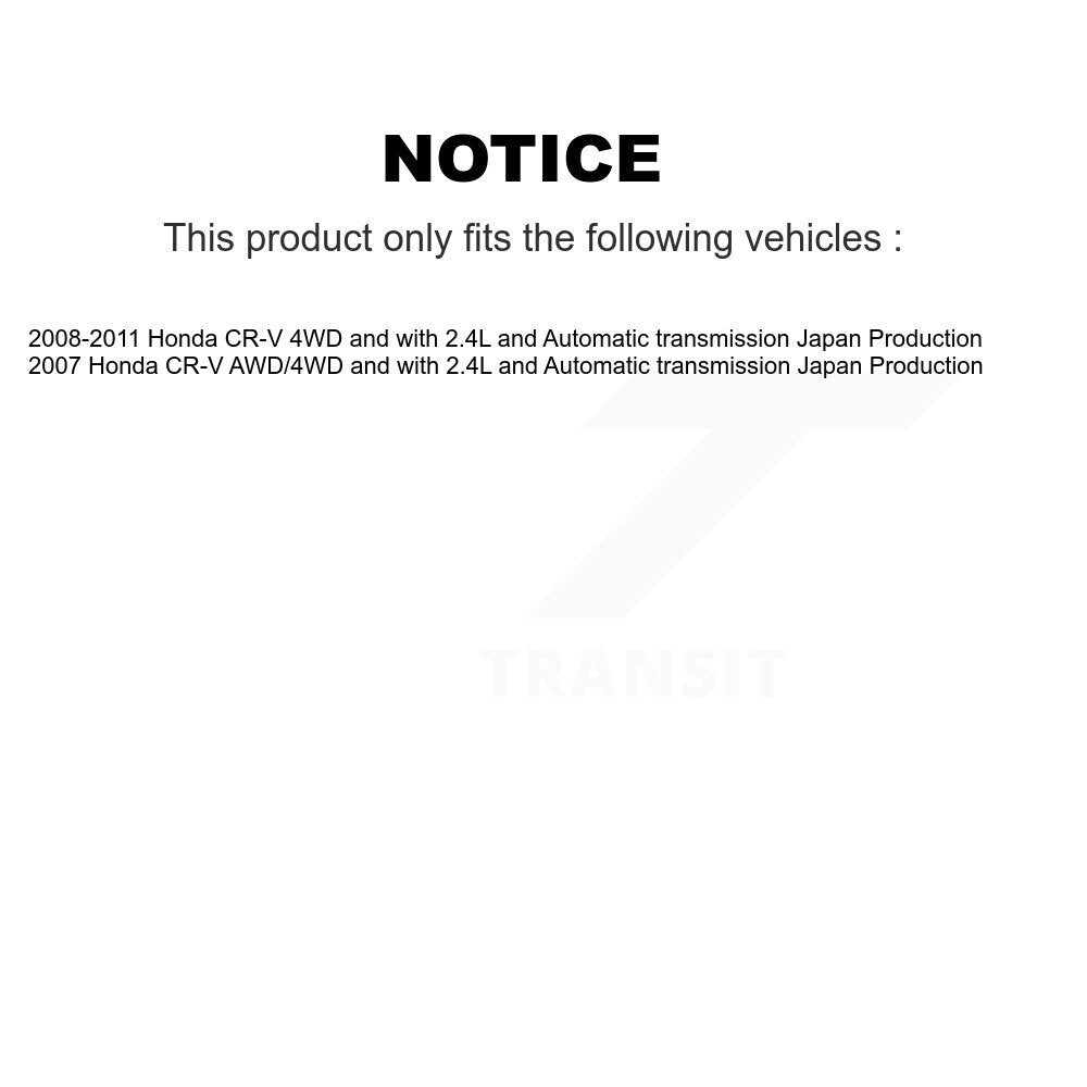 Kugel Rear CV Axle Drive Shaft And Complete Wheel Hub Bearing Assembly Kit For Honda CR-V Japan Production - Left Right Side (Driver Passenger) KN7-101516