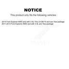 Kugel Front Rear CV Axle Drive Shaft And Complete Wheel Hub Bearing Assembly Kit (8Pc) For Ford Explorer AWD with 3.5L - Left Right Side (Driver Passenger) KN7-101529