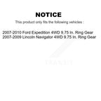 Kugel Front Rear CV Axle Drive Shaft And Complete Wheel Hub Bearing Assembly Kit (8Pc) For Ford Expedition Lincoln Navigator 9.75 In. Ring Gear 4WD - Left Right Side (Driver Passenger) KN7-101536