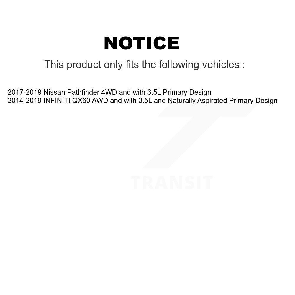 Kugel Front Rear CV Axle Drive Shaft And Complete Wheel Hub Bearing Assembly Kit (8Pc) For Nissan Pathfinder INFINITI QX60 Primary Design - Left Right Side (Driver Passenger) KN7-101537