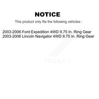 Kugel Front Rear CV Axle Drive Shaft And Complete Hub Bearing Assembly Kit (8Pc) For 2003-2006 Ford Expedition Lincoln Navigator 9.75 In. Ring Gear 4WD - Left Right Side (Driver Passenger) KN7-101538