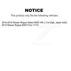Kugel Front Rear CV Axle Drive Shaft And Complete Wheel Hub Bearing Assembly Kit (8Pc) For Nissan Rogue Select AWD - Left Right Side (Driver Passenger) KN7-101545