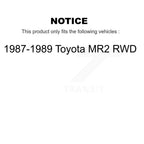 Kugel Rear Left (Driver Side) CV Axle Drive Shaft] Complete Assembly And Wheel Bearing Kit For 1987-1989 Toyota MR2 RWD KN7-101554
