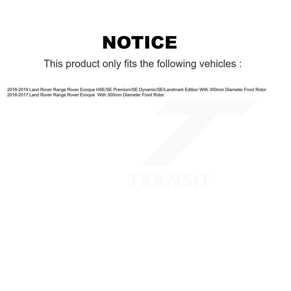Positive Plus Front Rear Semi-Metallic Disc Brake Pads And Wear Sensors Kit For Land Rover Range Evoque With 300mm Diameter Rotor KPW-101643
