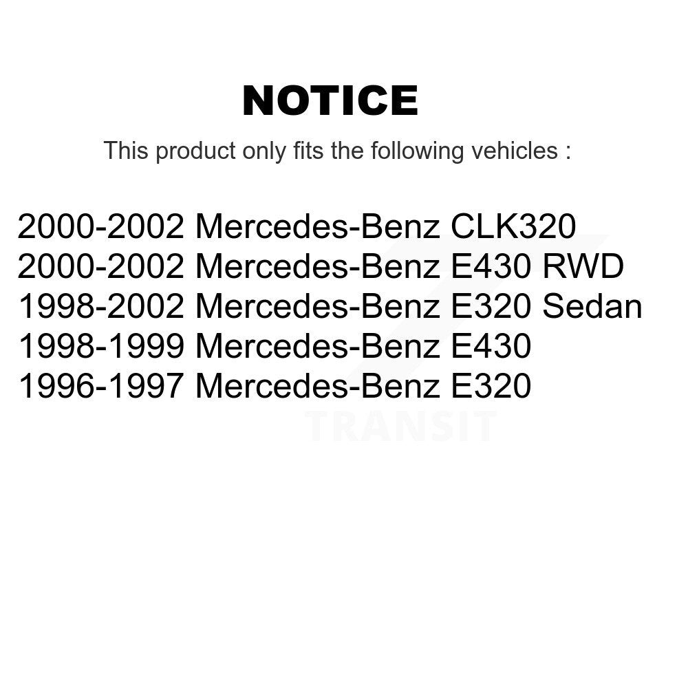 Positive Plus Front Rear Semi-Metallic Disc Brake Pads And Wear Sensors Kit For Mercedes-Benz E320 CLK320 E430 KPW-101663
