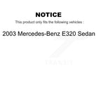 Positive Plus Front Rear Semi-Metallic Disc Brake Pads And Wear Sensors Kit For 2003 Mercedes-Benz E320 Sedan KPW-101666