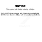 Positive Plus Front Rear Semi-Metallic Disc Brake Pads And Wear Sensors Kit For Porsche Cayenne with Ceramic Composite KPW-101674
