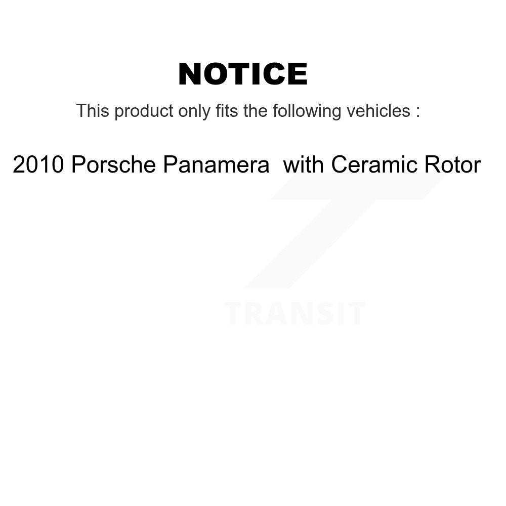 Positive Plus Front Rear Semi-Metallic Disc Brake Pads And Wear Sensors Kit For 2010 Porsche Panamera with Ceramic Rotor KPW-101675