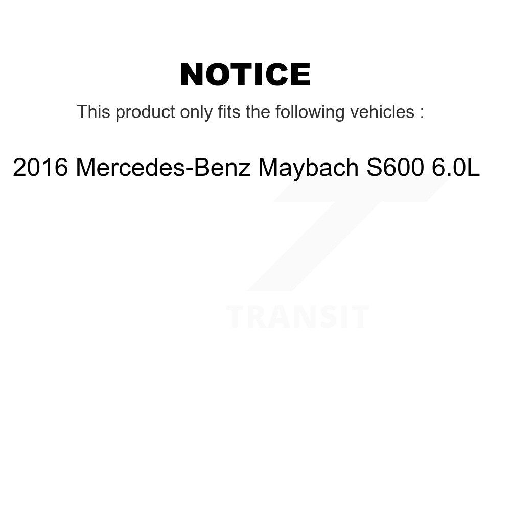 Positive Plus Front Rear Semi-Metallic Disc Brake Pads And Wear Sensors Kit For 2016 Mercedes-Benz Maybach S600 6.0L KPW-101696