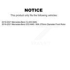 Positive Plus Front Rear Semi-Metallic Disc Brake Pads And Wear Sensors Kit For 2019-2021 Mercedes-Benz E53 AMG CLS53 KPW-101706