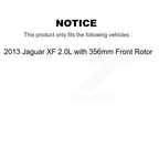 Positive Plus Front Rear Semi-Metallic Disc Brake Pads And Wear Sensors Kit For 2013 Jaguar XF 2.0L with 356mm Rotor KPW-101713