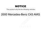 Positive Plus Rear Semi-Metallic Disc Brake Pads And Wear Sensors Kit For 2000 Mercedes-Benz C43 AMG KPW-101724