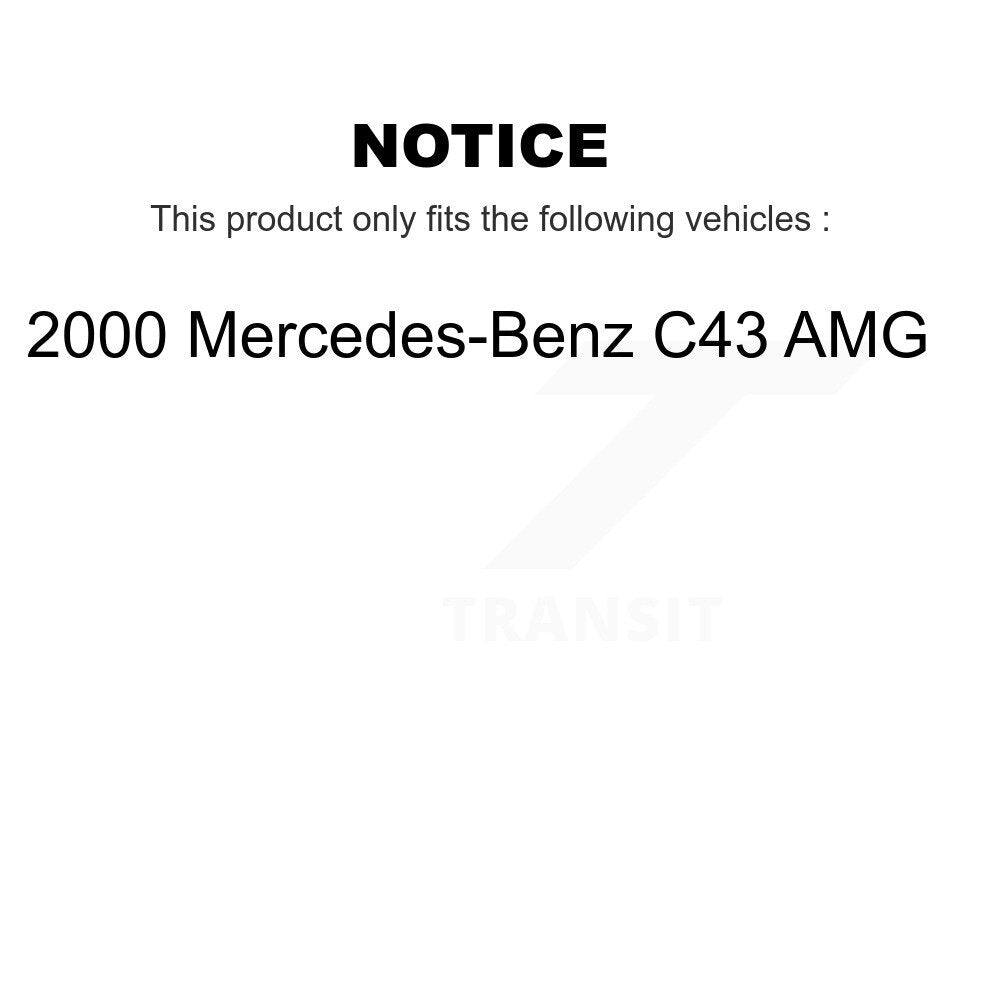 Positive Plus Rear Semi-Metallic Disc Brake Pads And Wear Sensors Kit For 2000 Mercedes-Benz C43 AMG KPW-101724