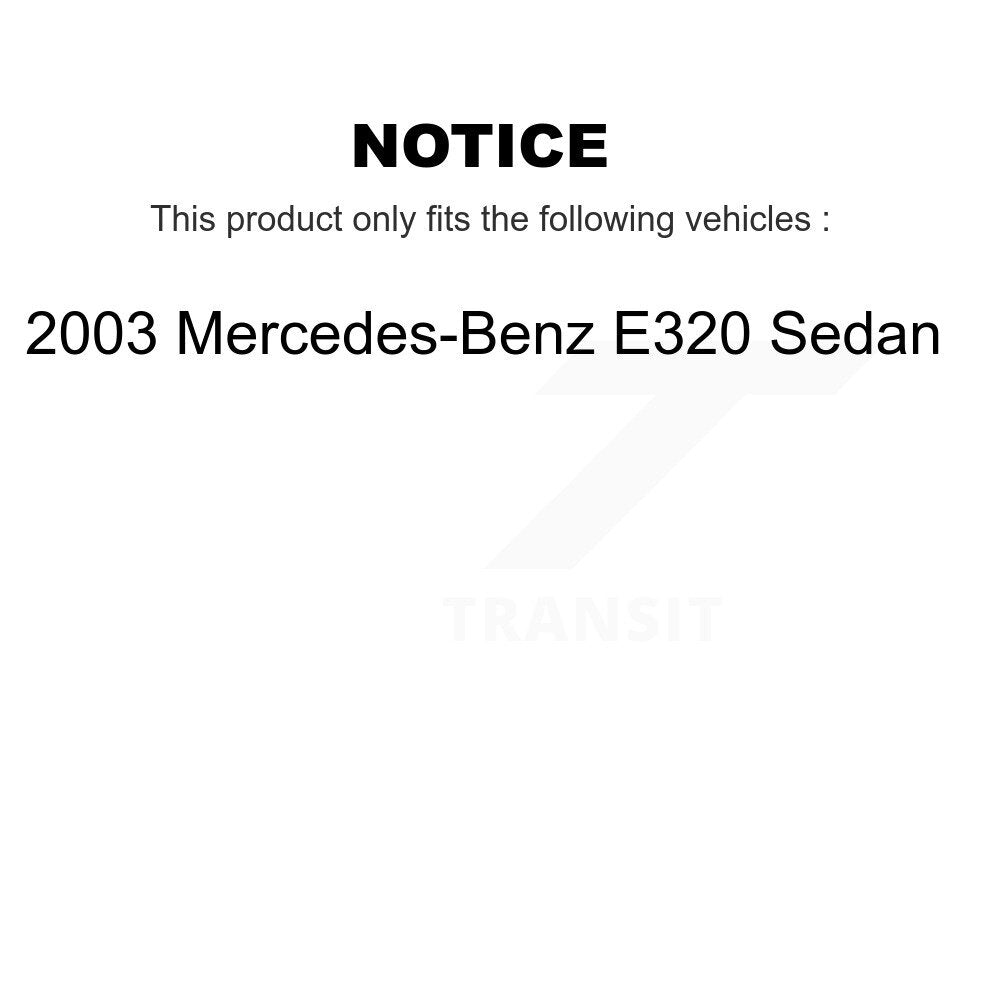 Positive Plus Rear Semi-Metallic Disc Brake Pads And Wear Sensors Kit For 2003 Mercedes-Benz E320 Sedan KPW-101726