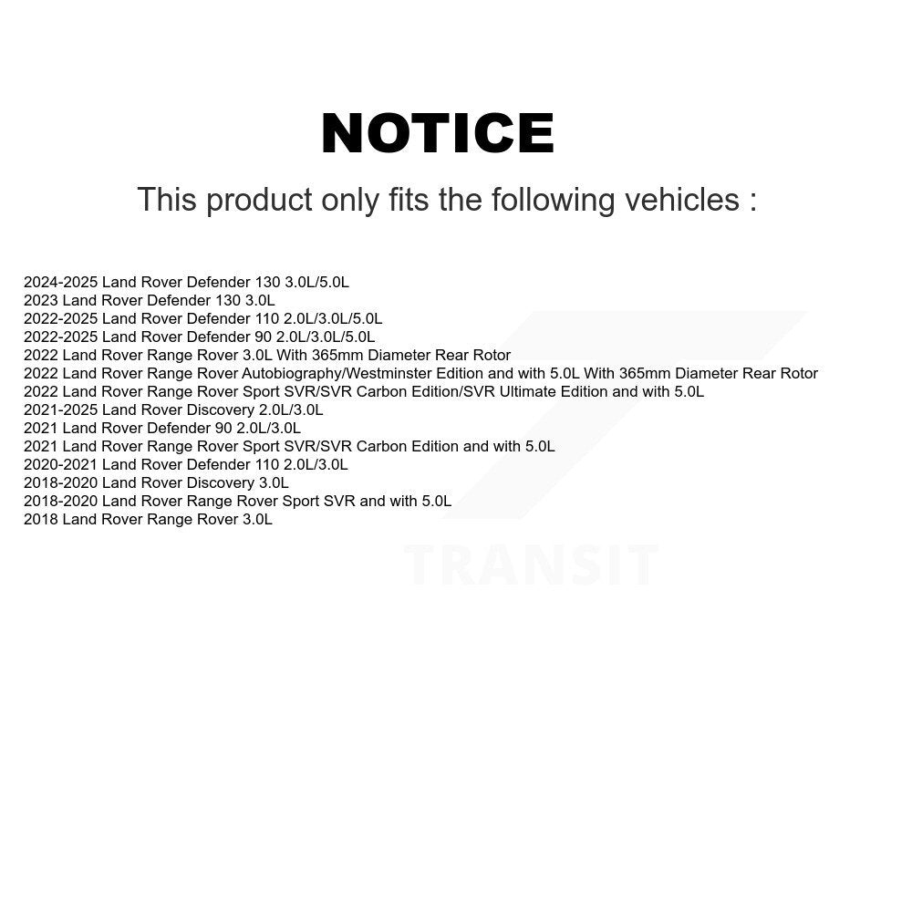 Positive Plus Rear Semi-Metallic Disc Brake Pads And Wear Sensors Kit For Land Rover Defender 110 Range Sport Discovery 130 90 KPW-101727