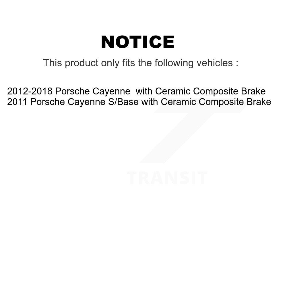 Positive Plus Rear Semi-Metallic Disc Brake Pads And Wear Sensors Kit For Porsche Cayenne with Ceramic Composite KPW-101728