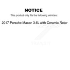 Positive Plus Rear Semi-Metallic Disc Brake Pads And Wear Sensors Kit For 2017 Porsche Macan 3.6L with Ceramic Rotor KPW-101729