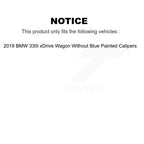 Positive Plus Front Semi-Metallic Disc Brake Pads And Wear Sensors Kit For 2019 BMW 330i xDrive Wagon Without Blue Painted Calipers KPW-101808