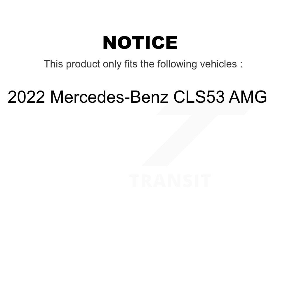 Positive Plus Front Semi-Metallic Disc Brake Pads And Wear Sensors Kit For 2022 Mercedes-Benz CLS53 AMG KPW-101815