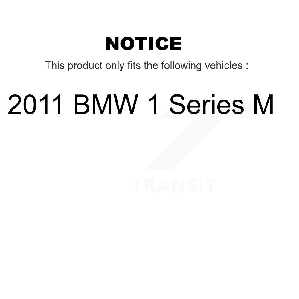 Positive Plus Front Rear Semi-Metallic Disc Brake Pads And Extra Wear Sensors Kit (7Pc) For 2011 BMW 1 Series M KPW-101833