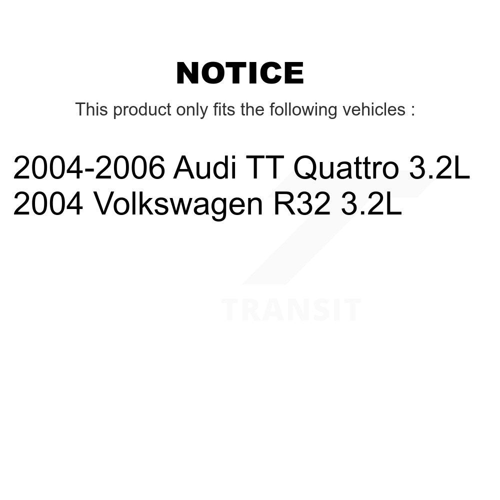 SIM Front Semi-Metallic Disc Brake Pads And Wear Sensors Kit For Audi TT Quattro Volkswagen R32 3.2L KSW-100992