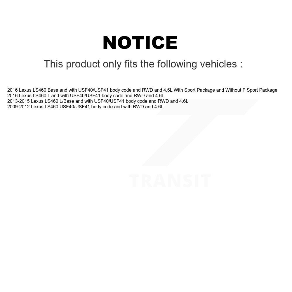 SIM Front Rear Semi-Metallic Disc Brake Pads And Wear Sensors Kit (6Pc) For Lexus LS460 KSW-101048