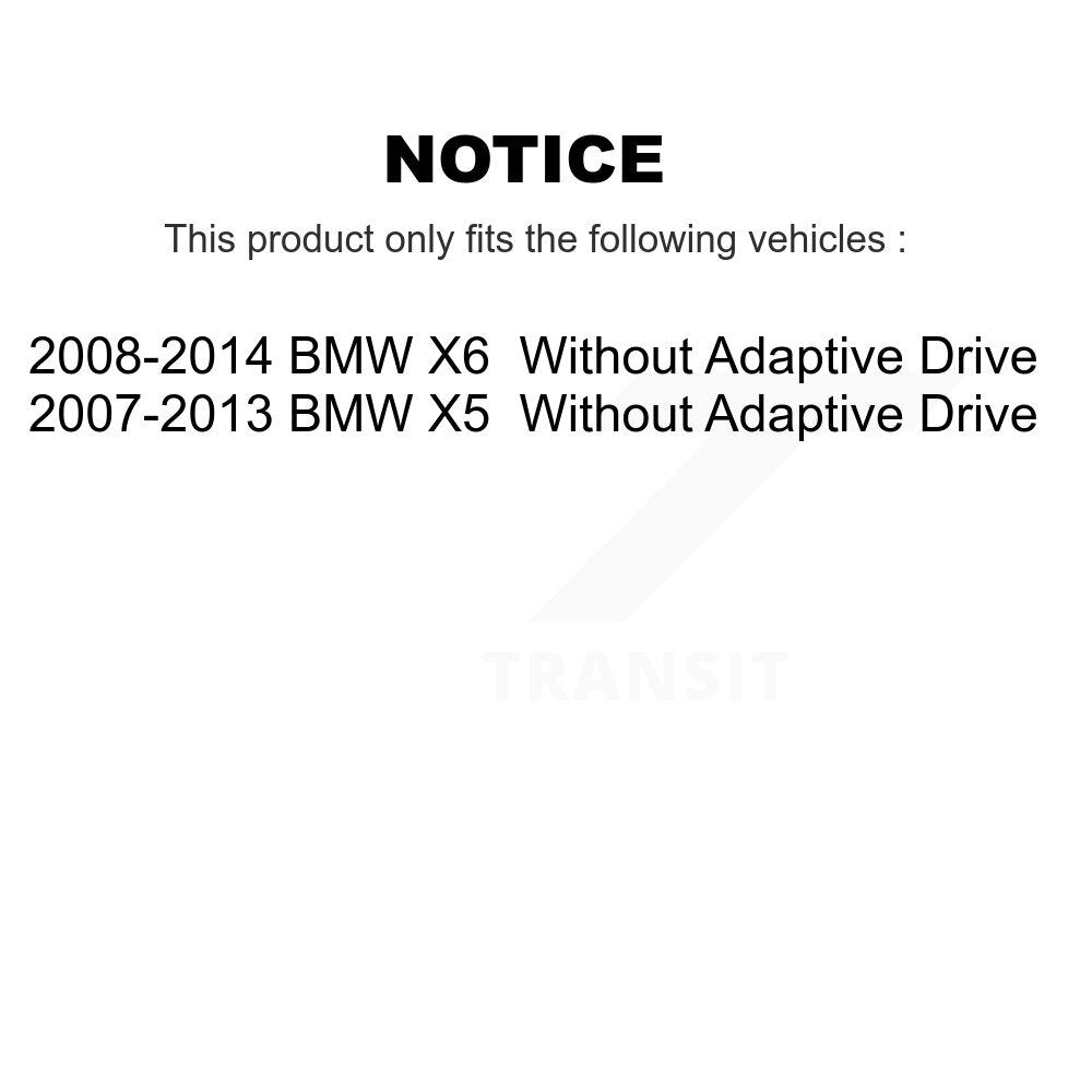 Buyers Guide for KTR-105814. Fits: BMW X5 X6 Without Adaptive Drive