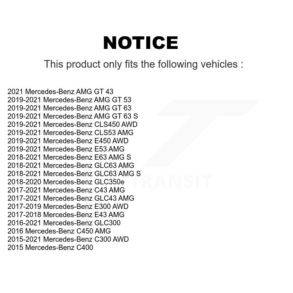 Buyers Guide for KTR-105827. Fits: Mercedes-Benz GLC300 C300 C43 AMG GLC43 E450 E300 C400 E53 C450 E63 S GLC63 CLS53 & more.