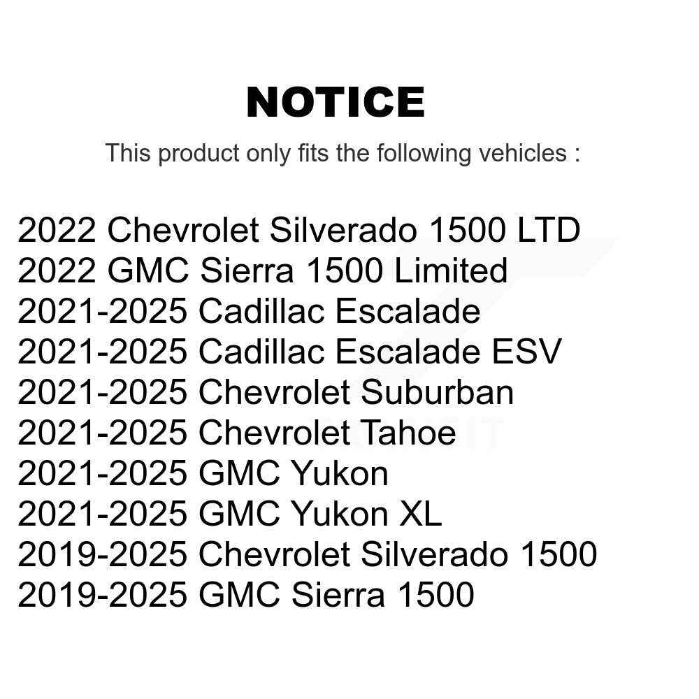 TOR Front Outer Steering Tie Rod End Kit For GMC Chevrolet Silverado 1500 Sierra Yukon Tahoe XL Cadillac Limited Suburban Escalade LTD ESV KTR-105838