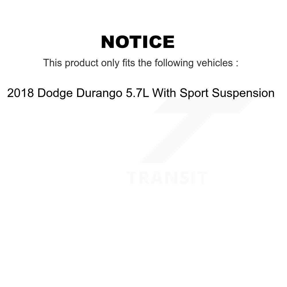 TOR Front Suspension Lower Control Arm And Ball Joint Assembly Steering Tie Rod End Stabilizer Bar Link Kit (8Pc) For 2018 Dodge Durango 5.7L With Sport - Left Right Side KTR-105841