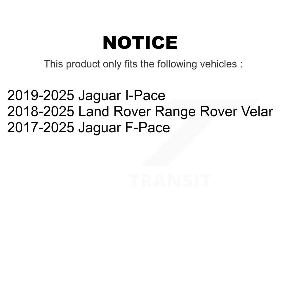 Buyers Guide for KTR-105867. Fits: Jaguar F-Pace Land Rover Range Velar I-Pace KTR-105867