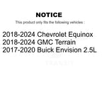 TOR Front Steering Inner & Outer Tie Rod End Kit For Chevrolet Equinox GMC Terrain Buick Envision - Left Right Side (Driver Passenger) KTR-105910