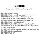TOR Front Suspension Lower Rearward Control Arm And Ball Joint Assembly Stabilizer Bar Link Kit For Audi Q7 Porsche Cayenne Q8 e-tron Quattro SQ8 RS Sportback SQ7 A8 S S8 - Left Right Side KTR-105976