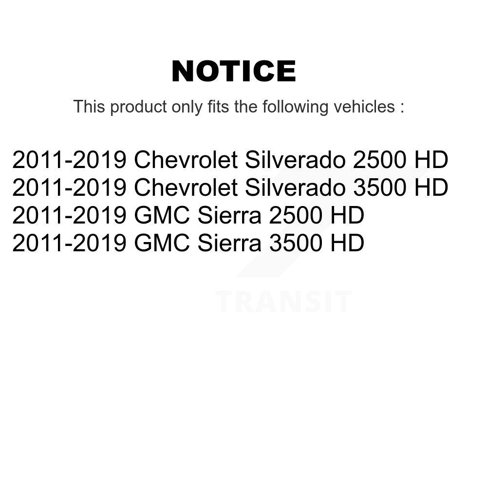 TOR Front Suspension Upper And Lower Control Arm Assembly With Ball Joints Kit For 2011-2019 GMC Chevrolet Sierra 2500 HD Silverado 3500 - Left Right Side (Driver Passenger) KTR-106001