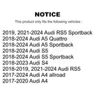TOR Front Suspension Lower Rearward Control Arm And Ball Joint Assembly Steering Tie Rod End Stabilizer Bar Link Kit (8Pc) For Audi A5 Sportback S5 A4 allroad Quattro S4 RS5 Left Right Side KTR-106002