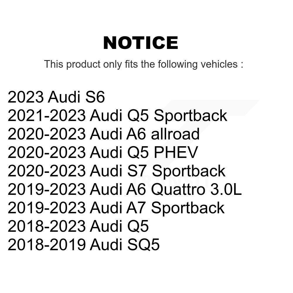 Buyers Guide for KTR-106020. Fits: Audi Q5 Sportback SQ5 A6 Quattro A7 PHEV allroad S7 S6