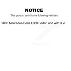 TEC Front Rear Ceramic Disc Brake Pads And Wear Sensors Kit For 2003 Mercedes-Benz E320 Sedan with 3.2L KTW-101898