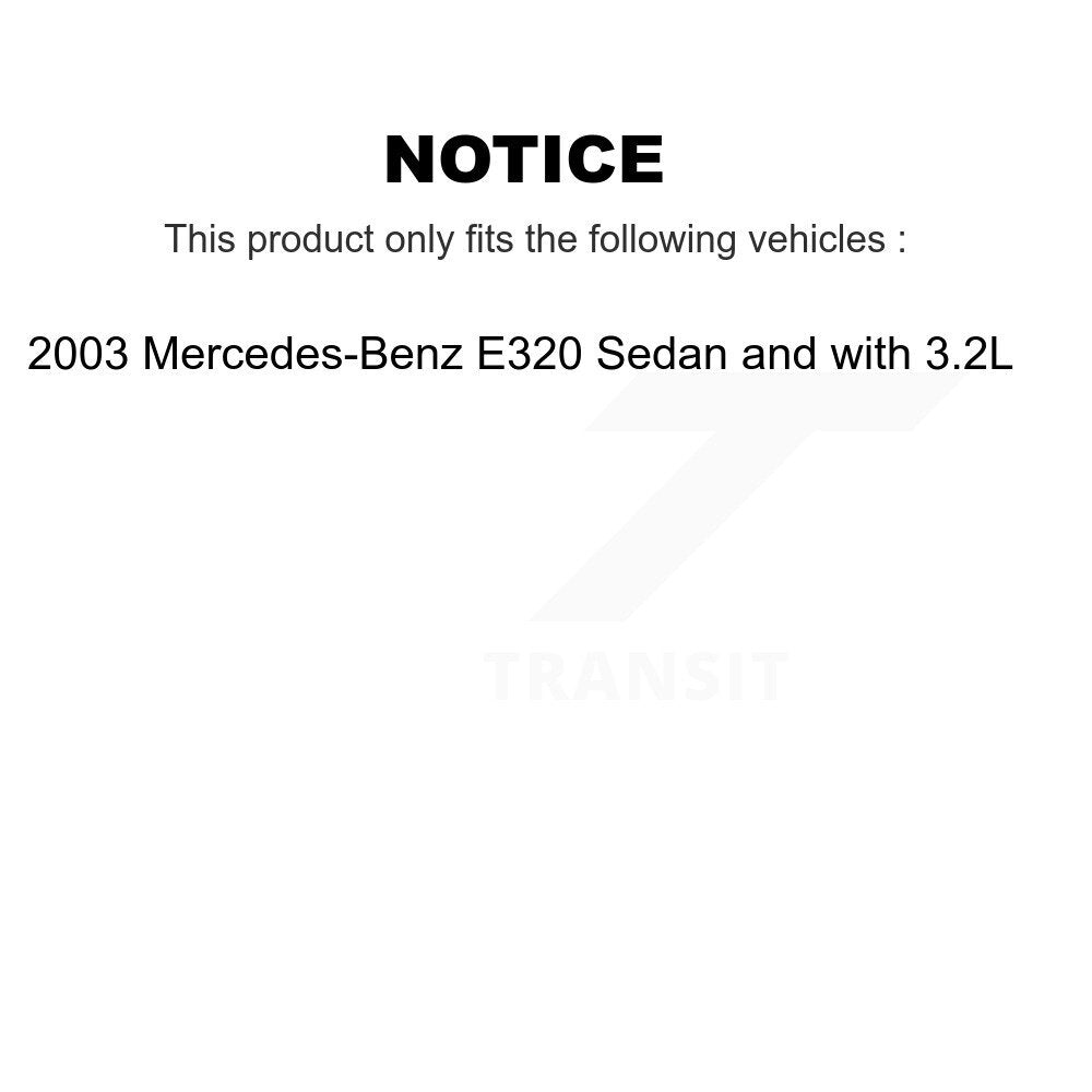 TEC Front Rear Ceramic Disc Brake Pads And Wear Sensors Kit For 2003 Mercedes-Benz E320 Sedan with 3.2L KTW-101898
