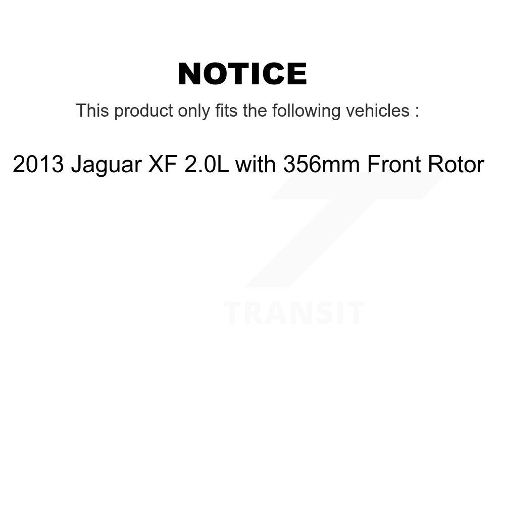 TEC Front Rear Ceramic Disc Brake Pads And Wear Sensors Kit For 2013 Jaguar XF 2.0L with 356mm Rotor KTW-102127