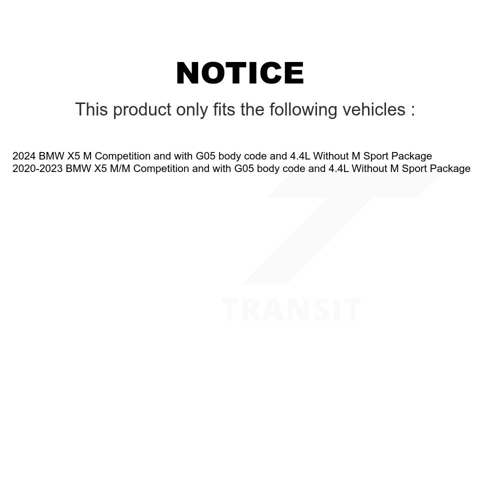 TEC Front Rear Ceramic Disc Brake Pads And Wear Sensors Kit For BMW X5 Without M Sport Package KTW-102152