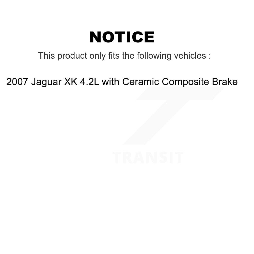 TEC Front Rear Ceramic Disc Brake Pads And Wear Sensors Kit For 2007 Jaguar XK 4.2L with Composite KTW-102165