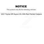 TEC Front Rear Ceramic Disc Brake Pads And Wear Sensors Kit For 2021 Toyota GR Supra 2.0L With Red Painted Calipers KTW-102174