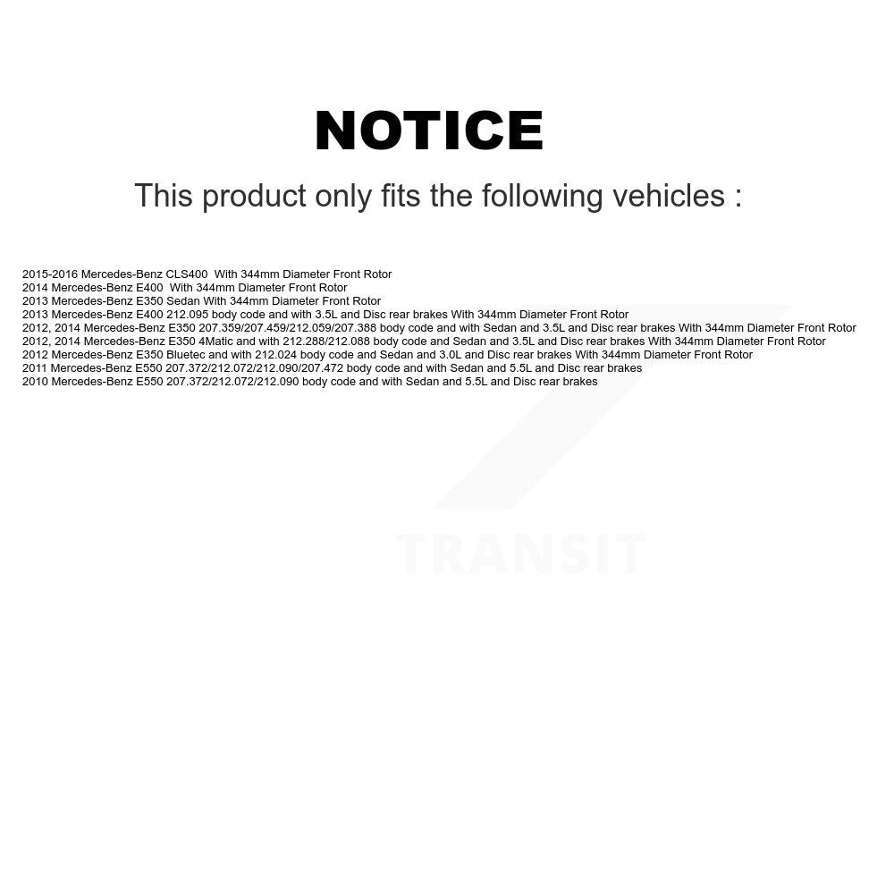 TEC Front Rear Ceramic Disc Brake Pads And Wear Sensors Kit For Mercedes-Benz E350 E550 CLS400 E400 KTW-102199