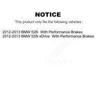 TEC Front Rear Ceramic Disc Brake Pads And Wear Sensors Kit For 2012-2013 BMW 528i xDrive With Performance Brakes KTW-102213