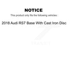 TEC Front Rear Ceramic Disc Brake Pads And Wear Sensors Kit For 2018 Audi RS7 Base With Cast Iron KTW-102221