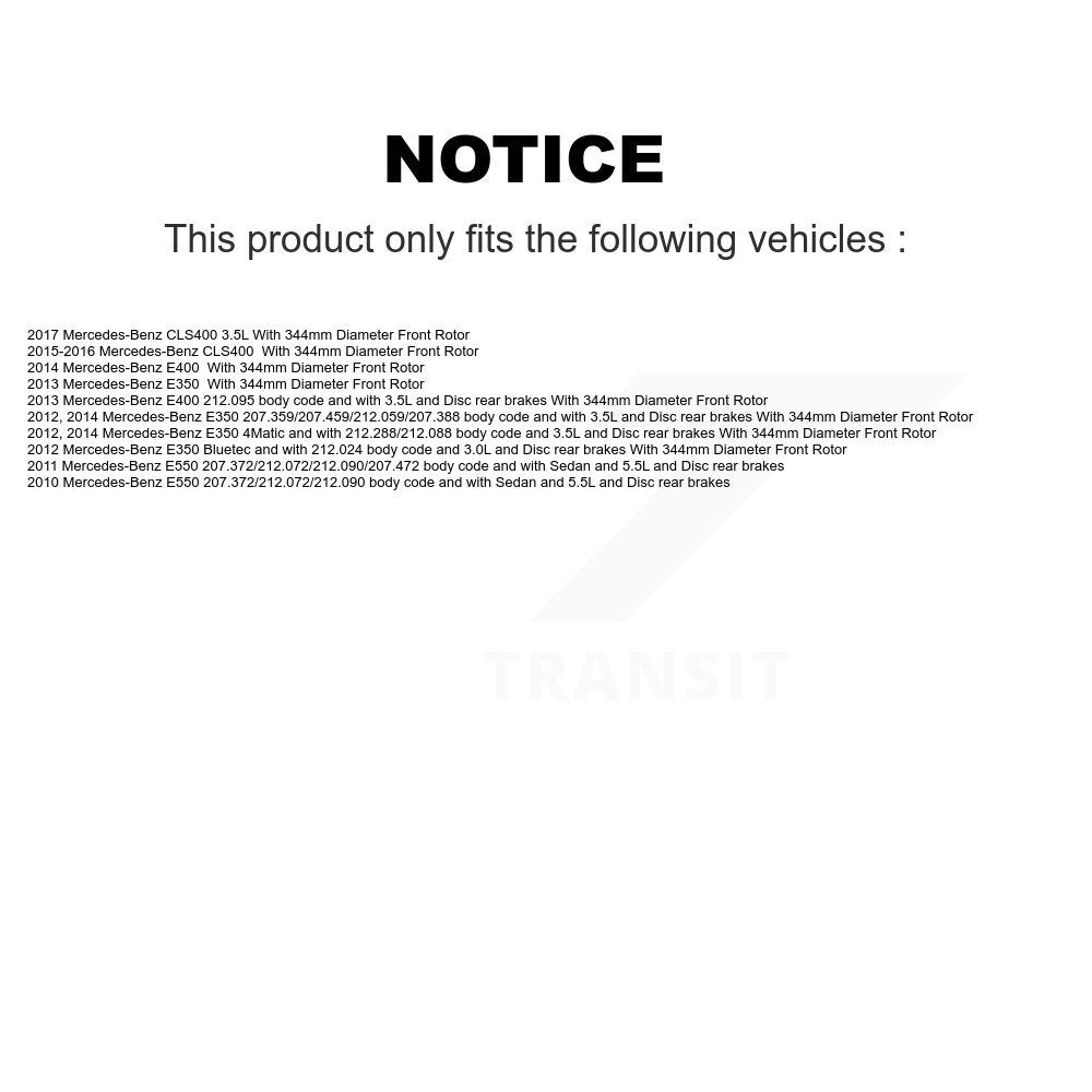 TEC Front Ceramic Disc Brake Pads And Wear Sensors Kit For Mercedes-Benz E350 E550 CLS400 E400 KTW-102264