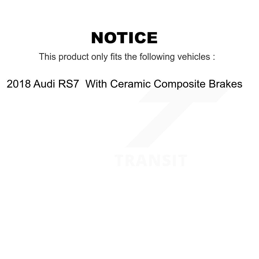 TEC Rear Ceramic Disc Brake Pads And Extra Wear Sensors Kit For 2018 Audi RS7 With Composite Brakes KTW-102304