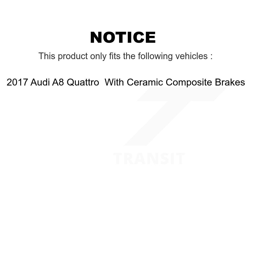 TEC Rear Ceramic Disc Brake Pads And Extra Wear Sensors Kit For 2017 Audi A8 Quattro With Composite Brakes KTW-102309